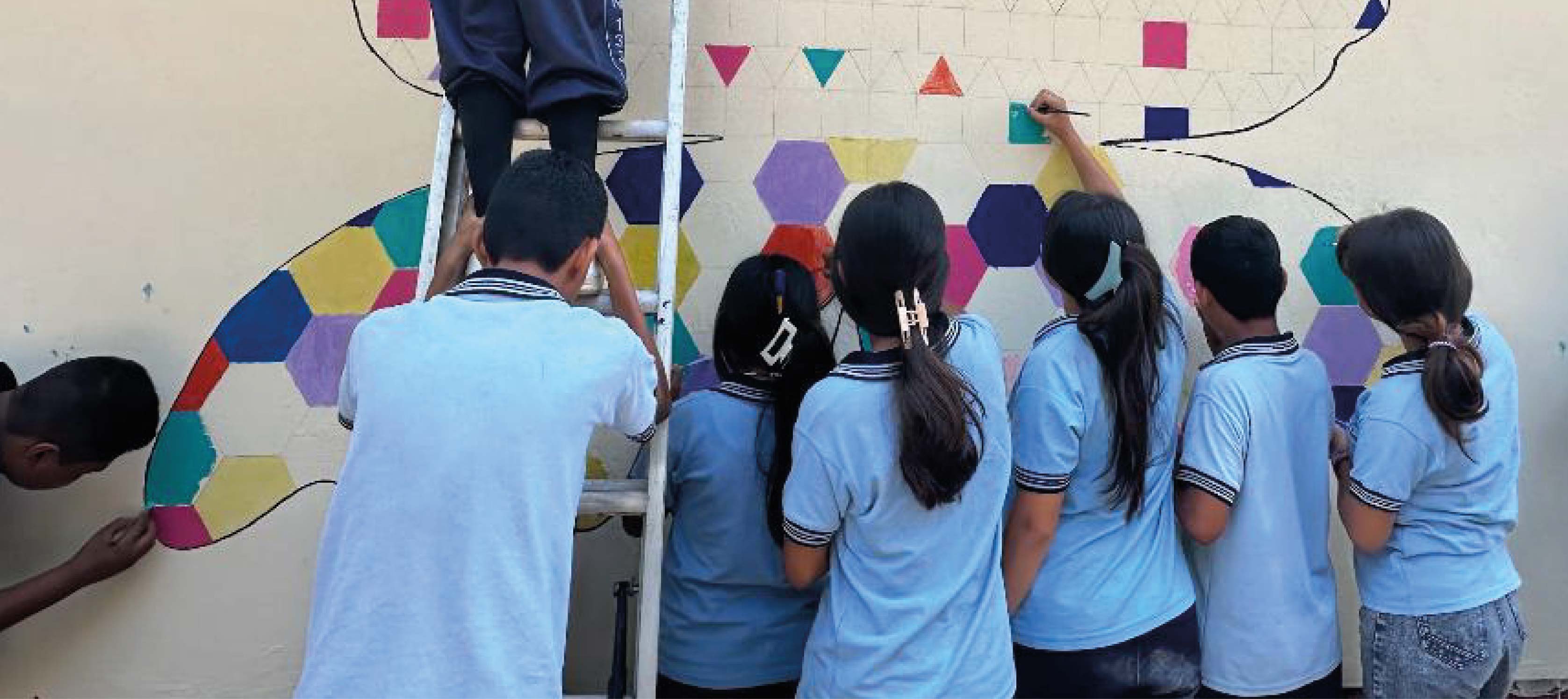 El arte en mi escuela a través de patrones geométricos